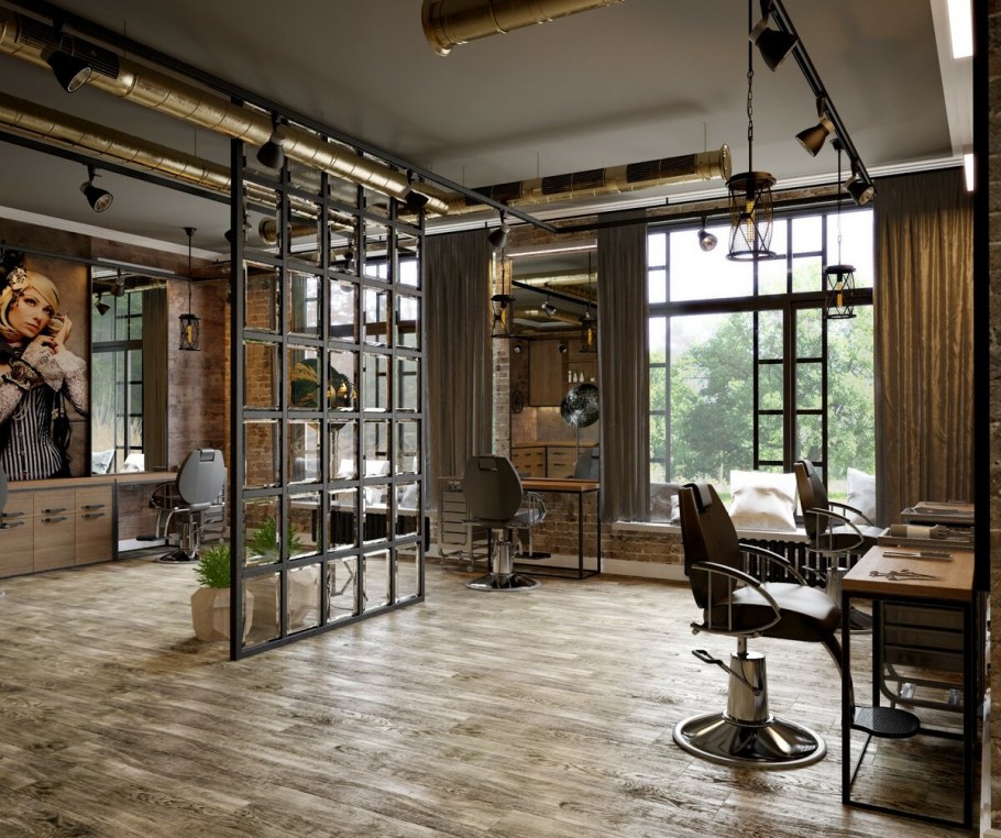 Салон красоты в стиле лофт