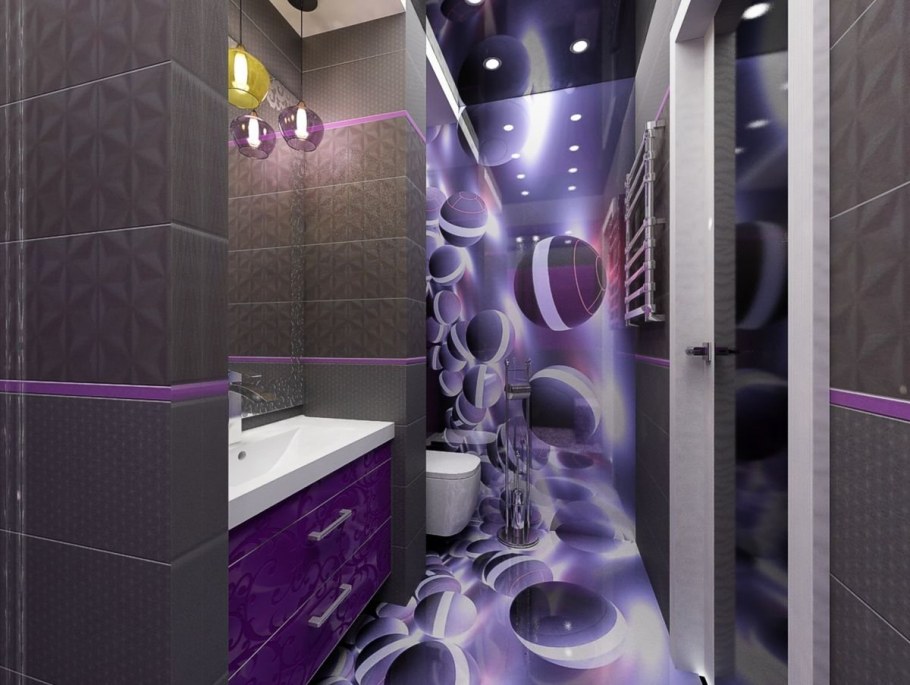 Комната в черно фиолетовом стиле