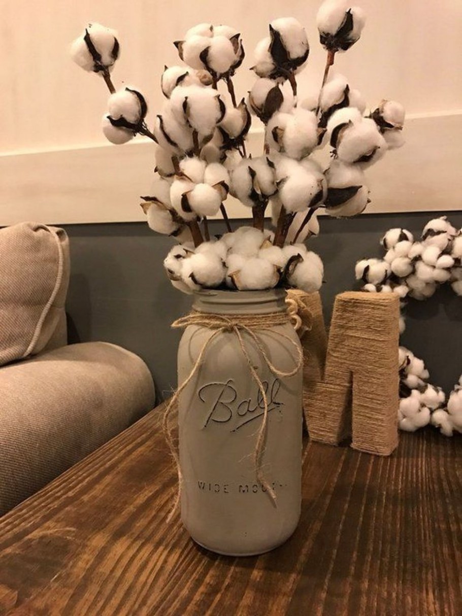 Композиция с хлопком в интерьере