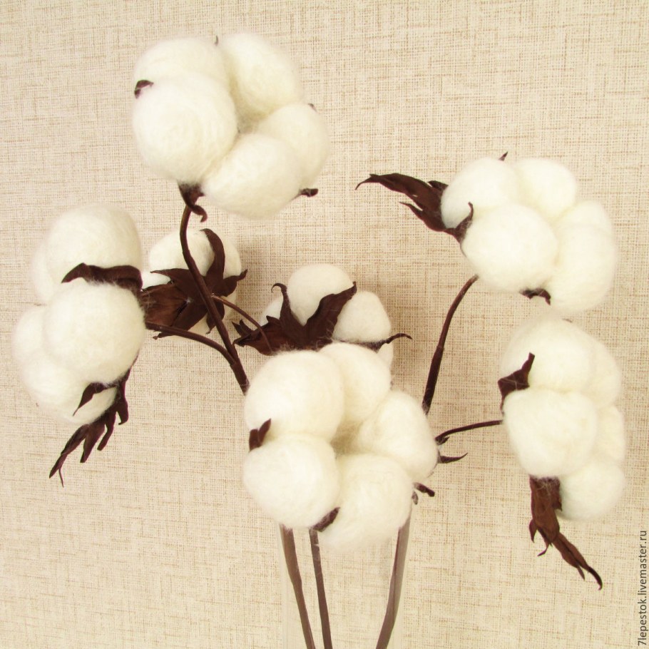 Ветки хлопка для декора