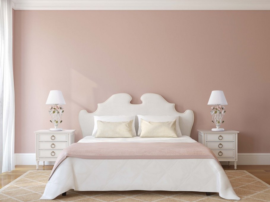 Гостиная в бежево розовых тонах