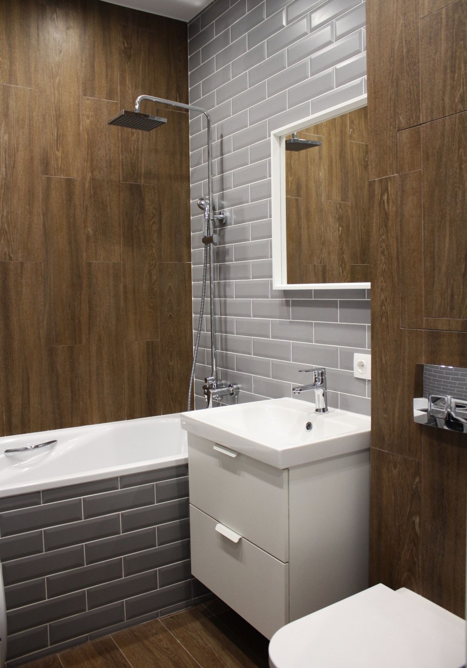 Ванная комната плитка под дерево