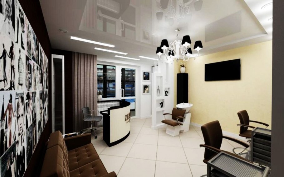 Интерьер парикмахерской эконом