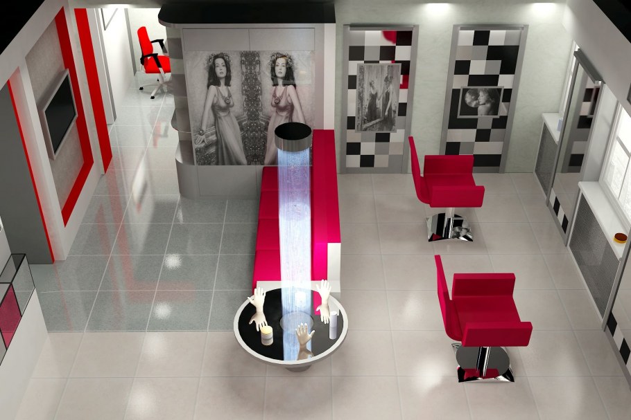 Интерьеры парикмахерских
