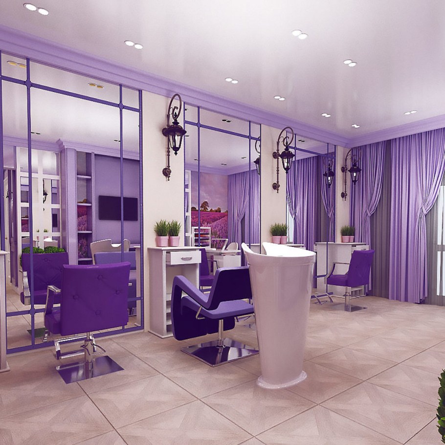 Стены в салоне красоты