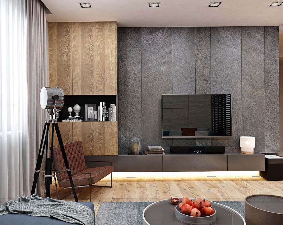 Зона для телевизора в интерьере
