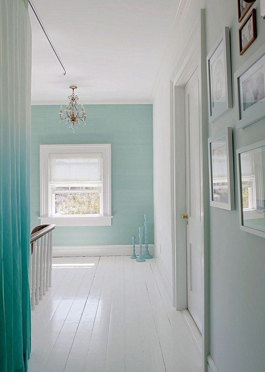 Мятный цвет в интерьере спальни