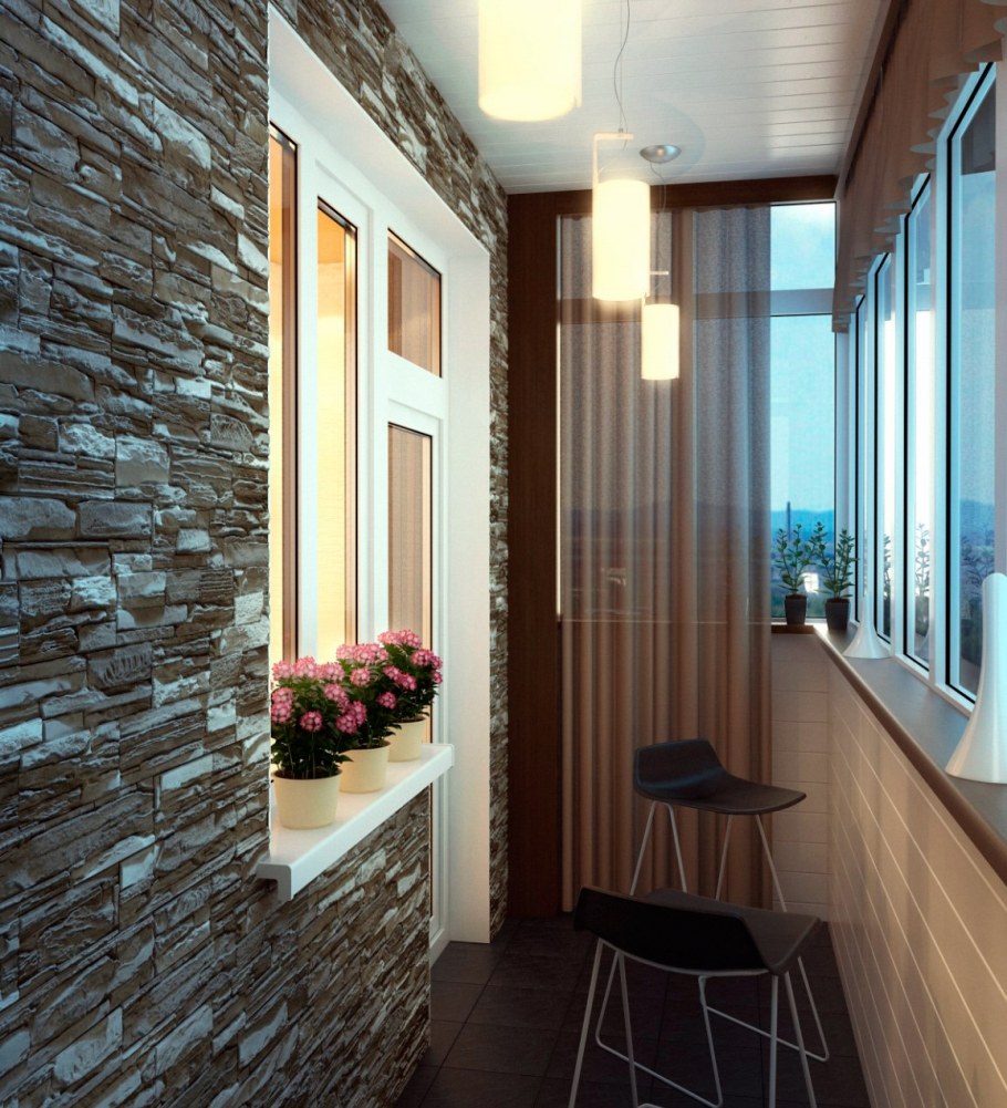 Интерьер балкона