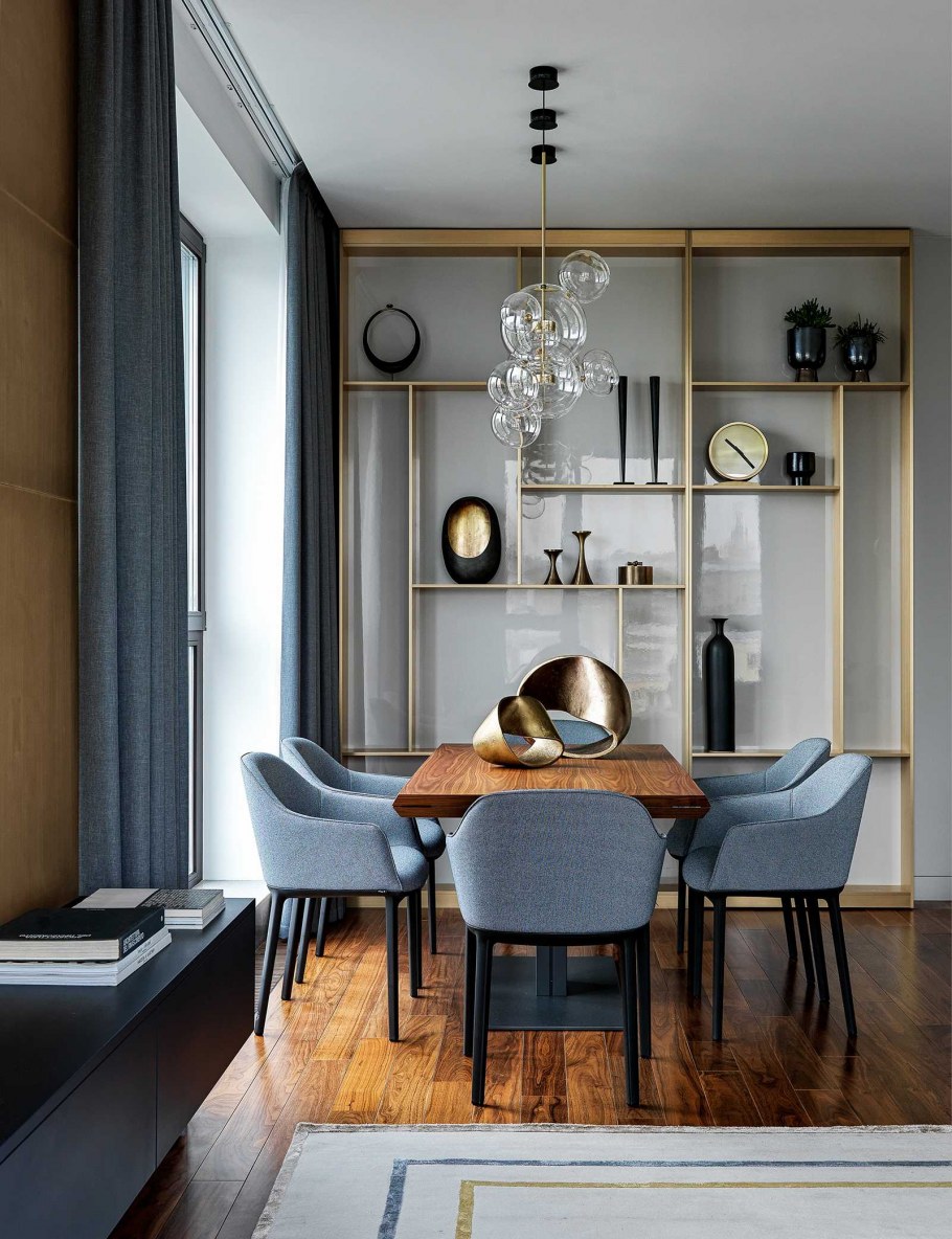 Кухня гостиная в сером цвете