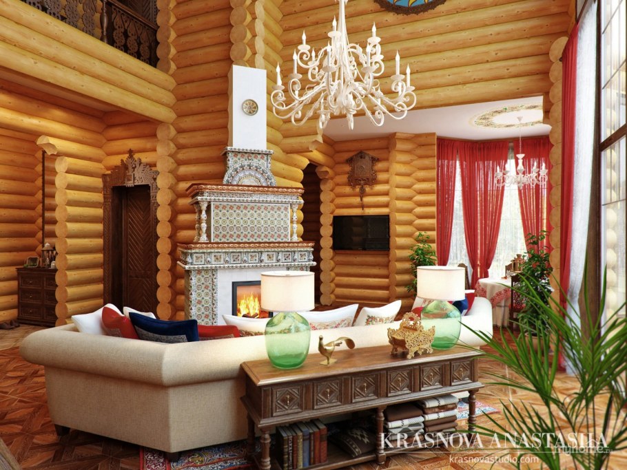 Русский стиль в интерьере