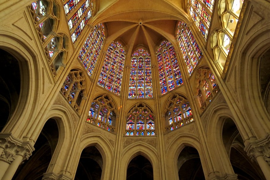 The Amiens Cathedral the triforium Gallery and clerestory