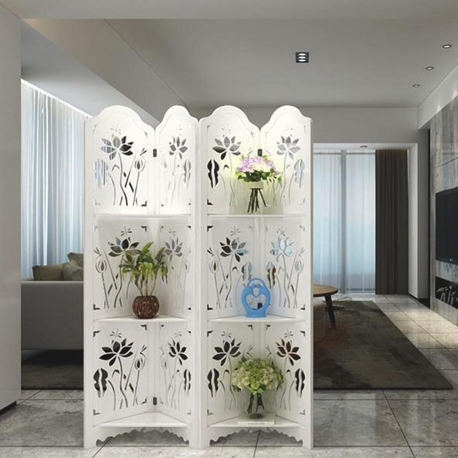 Стеллаж-перегородка для зонирования комнаты