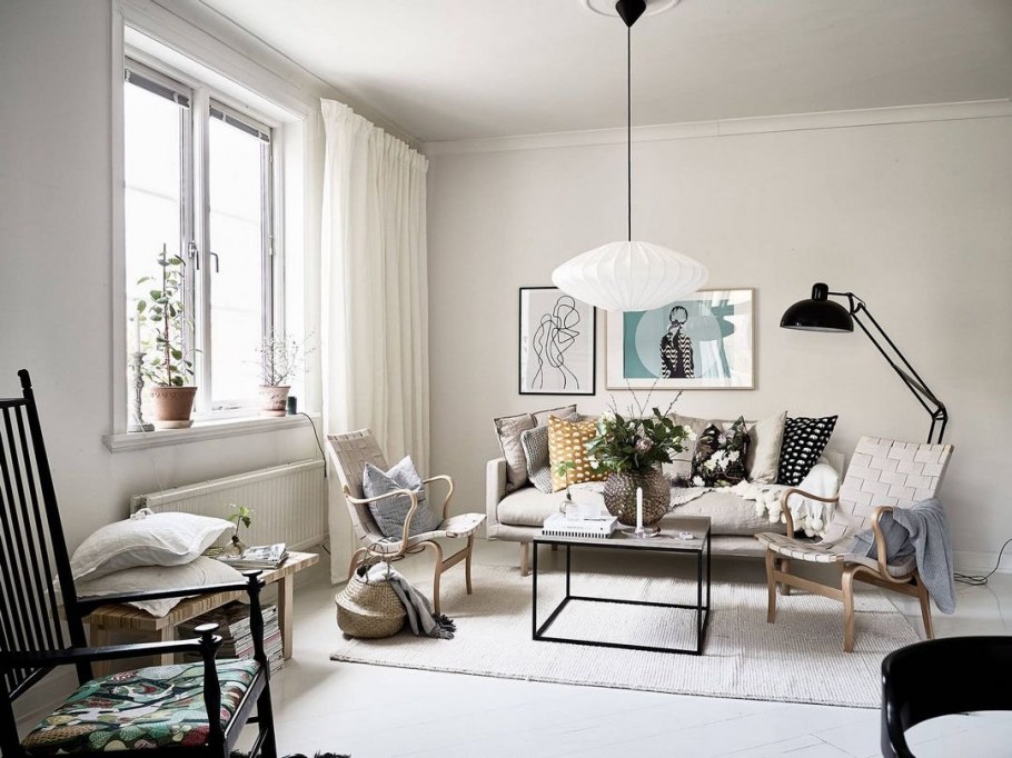 Скандинавский стиль гостиная Хьюго