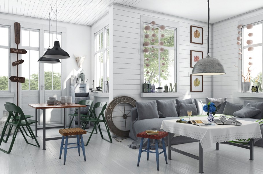 Скандинавский стиль рендер