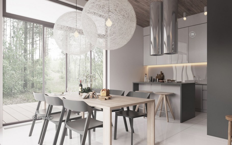 Люстра на кухню в скандинавском стиле