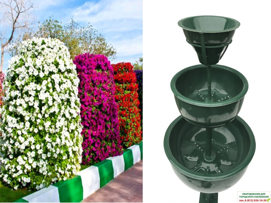 Вертикальные клумбы для цветов