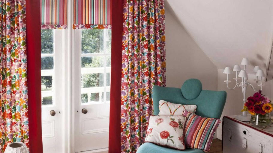 Шторы с цветочным принтом