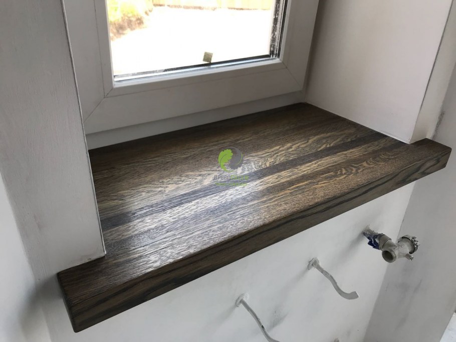 Деревянный подоконник ПАЗ снизу