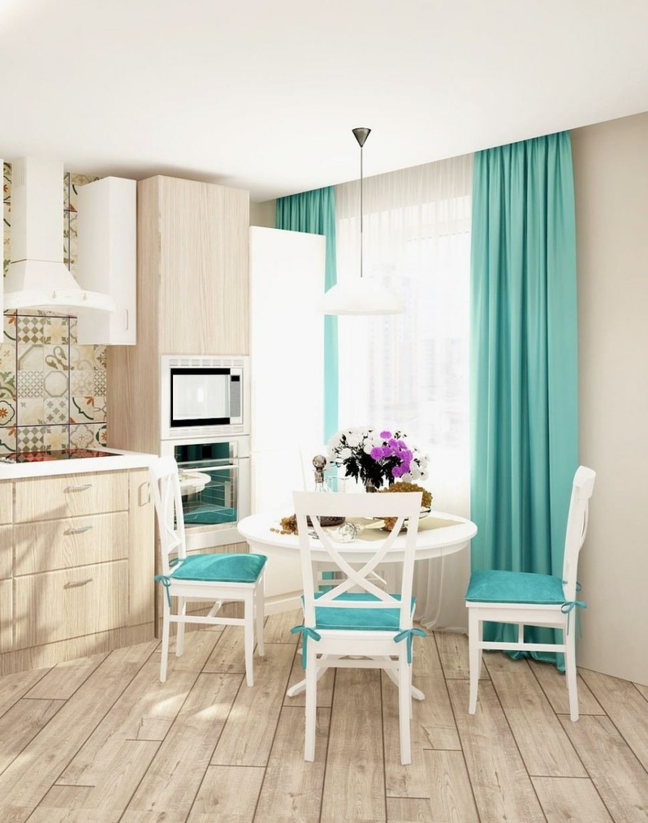 Бирюзовые стулья для кухни