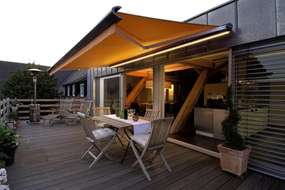 Деревянный навес к дому