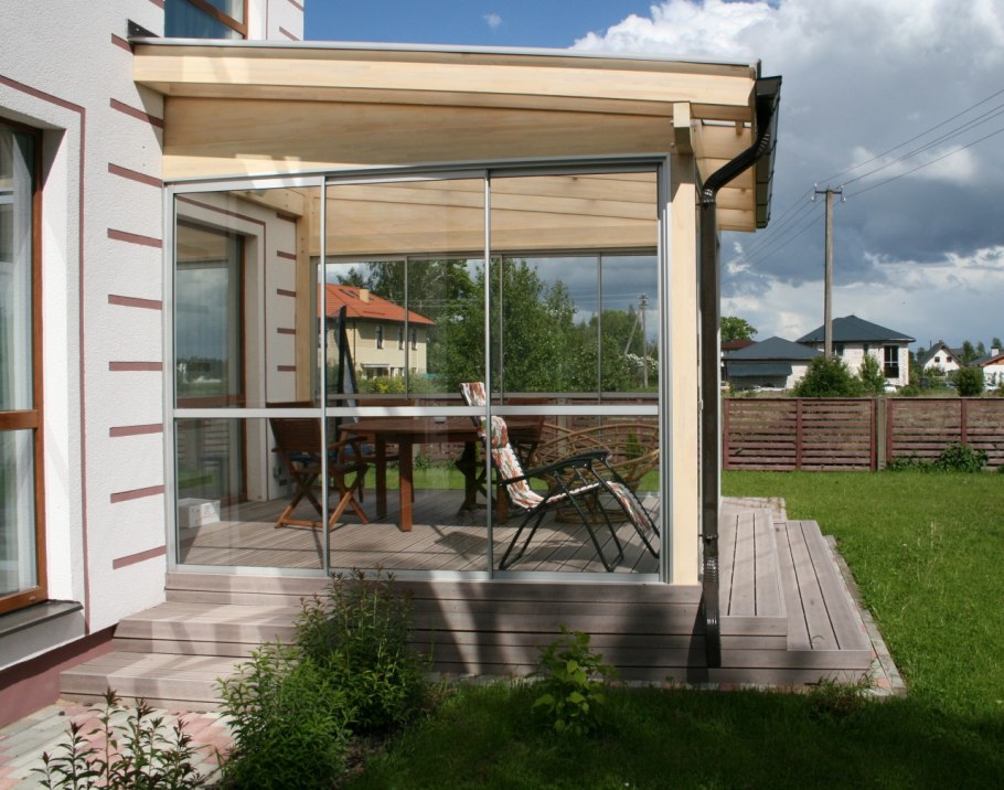 Кровля над верандой