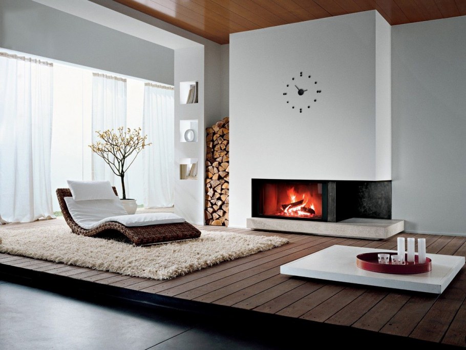 Камин дровяной Модерн