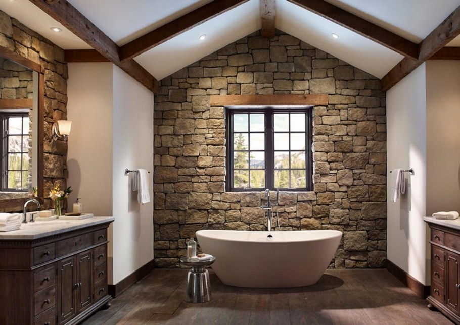 Ванная комната в стиле Кантри