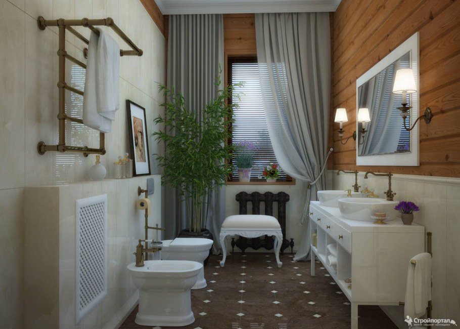 Туалетная комната в частном доме