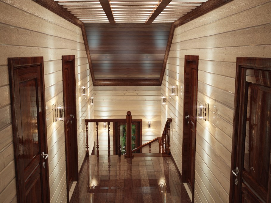 Прихожая вагонка на стенах