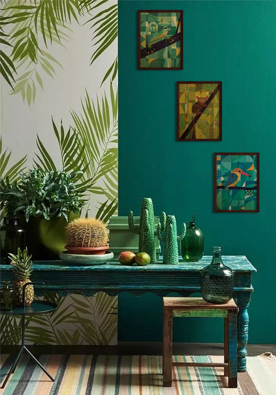 Интерьер в зеленом стиле