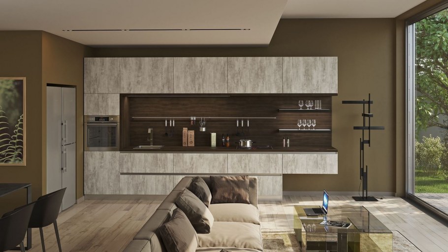 Арктика серый u788 st9 Egger кухня