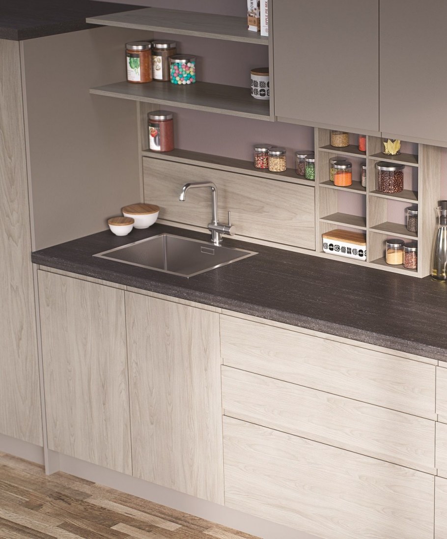 Кухня Хромикс и антрацит