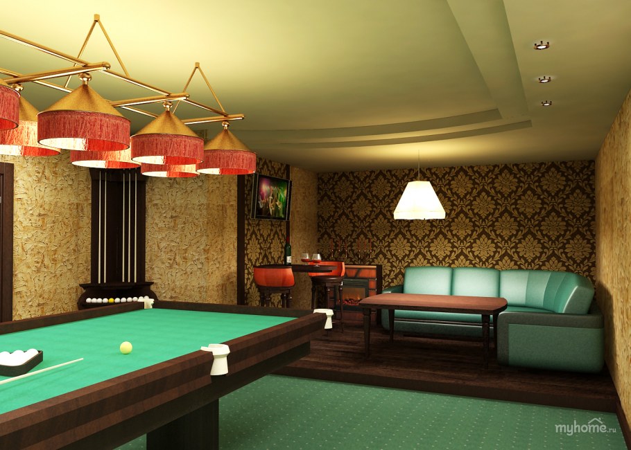 Бильярдный зал интерьер klub