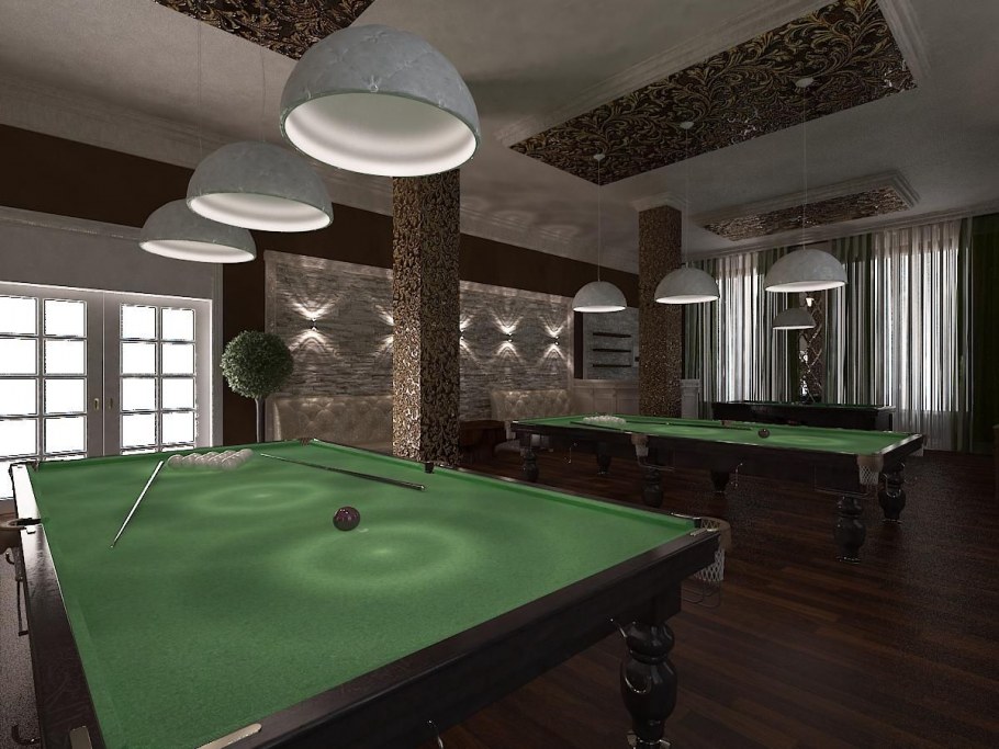 Интерьер бильярдного клуба
