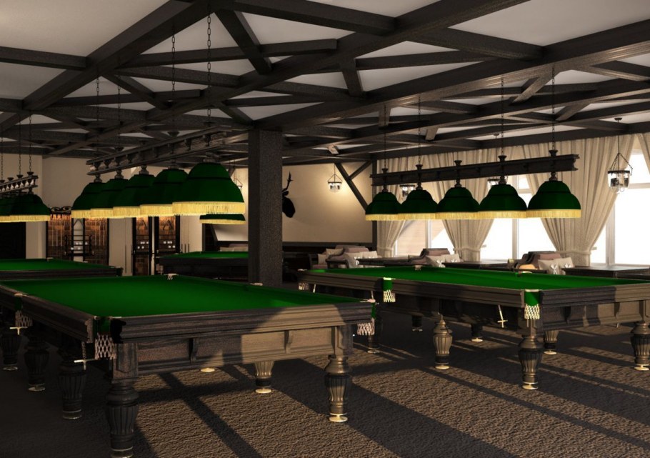 Бильярдная в классическом стиле