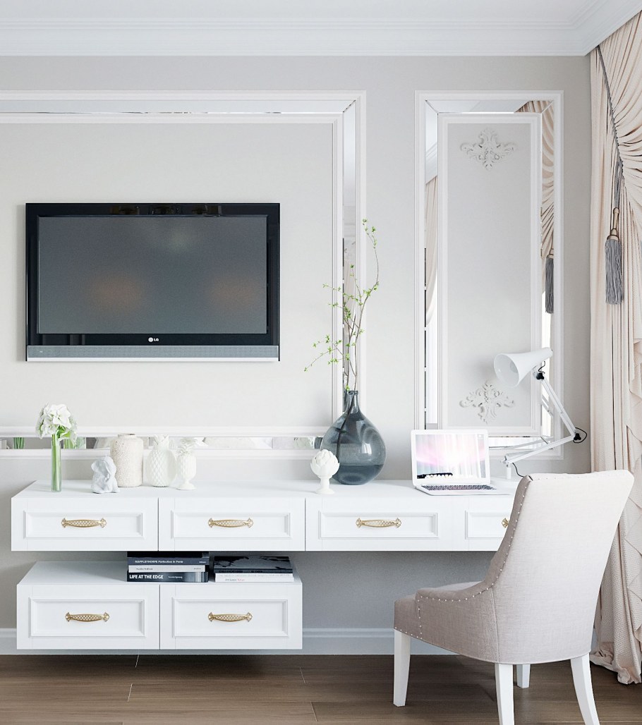 Стенка в спальню с туалетным столиком