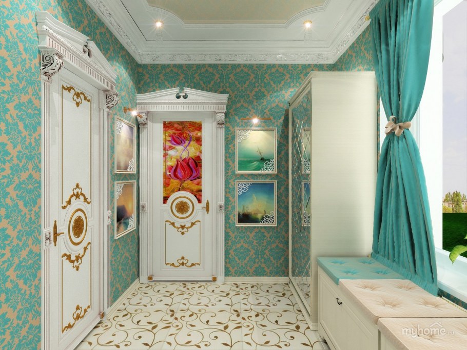 Бирюзовая прихожая