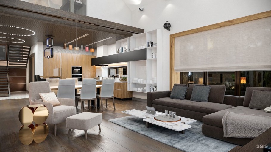 Необычные кухни гостиные