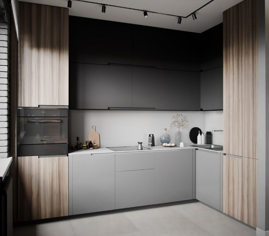 Кухни в стиле Минимализм угловые