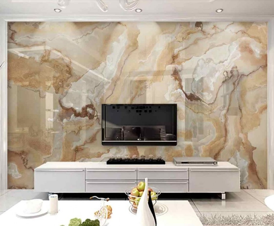 Венецианская штукатурка под мрамор в коридоре