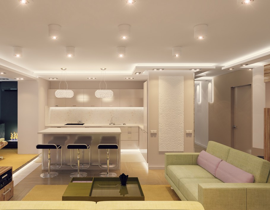 Визуализация интерьера кухни