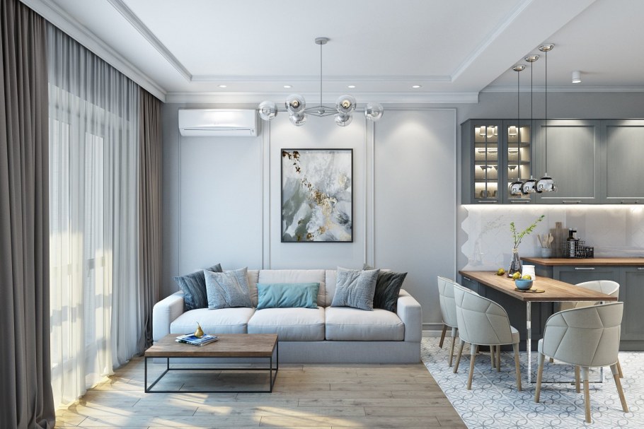 Визуализация гостиной