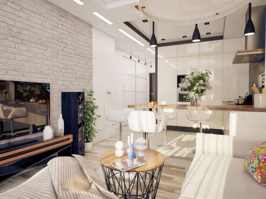 Дизайнерские проекты гостиной