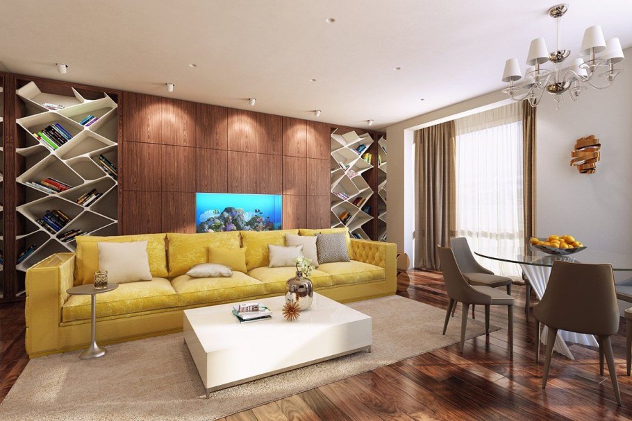 Планировка кухни-гостиной 30 кв.м