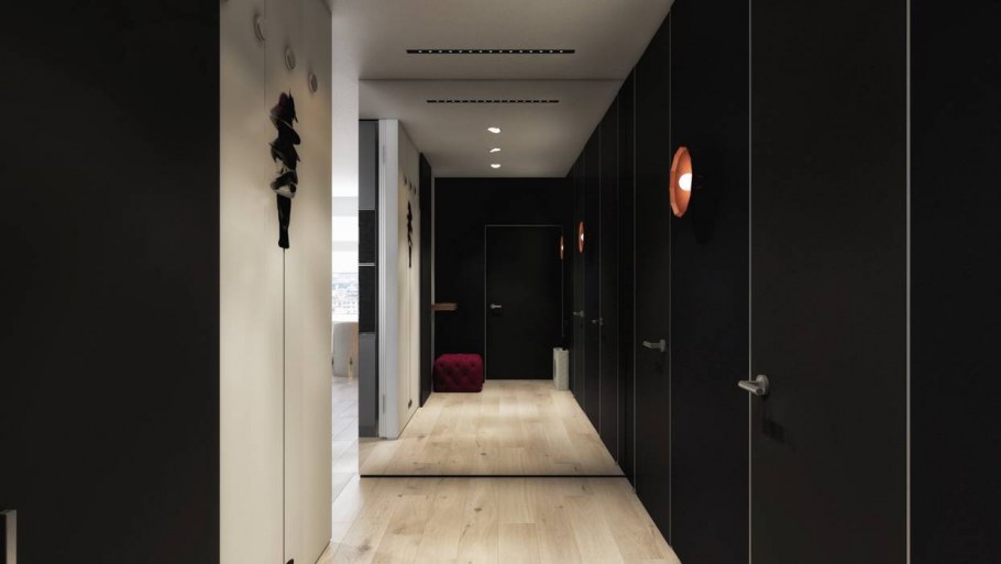 Черные двери в интерьере