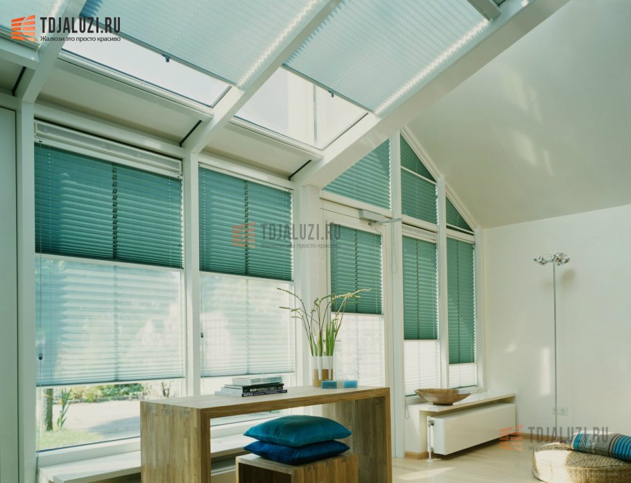 Жалюзи плиссе на нестандартные окна