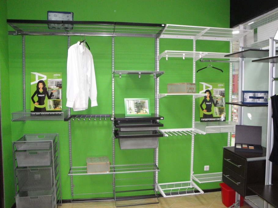 Гардеробная стеллажная система икеа