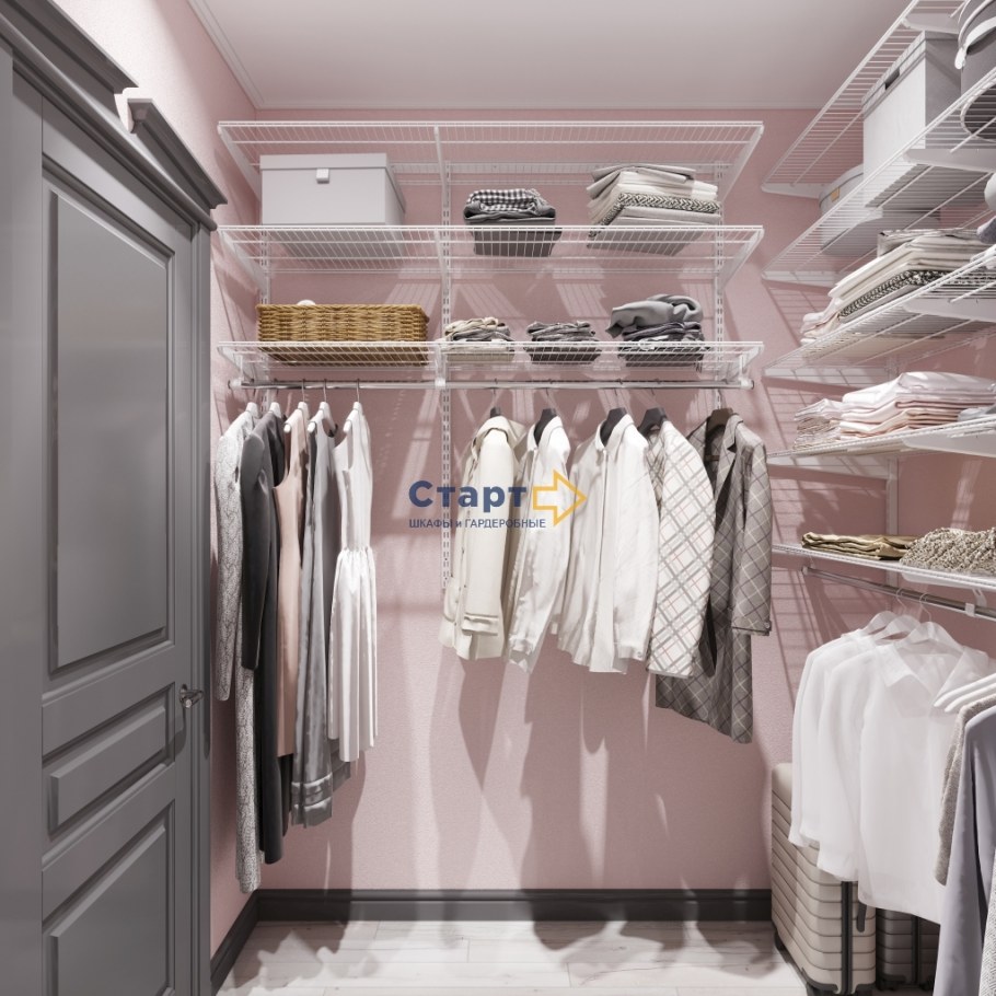 Гардеробная система белая