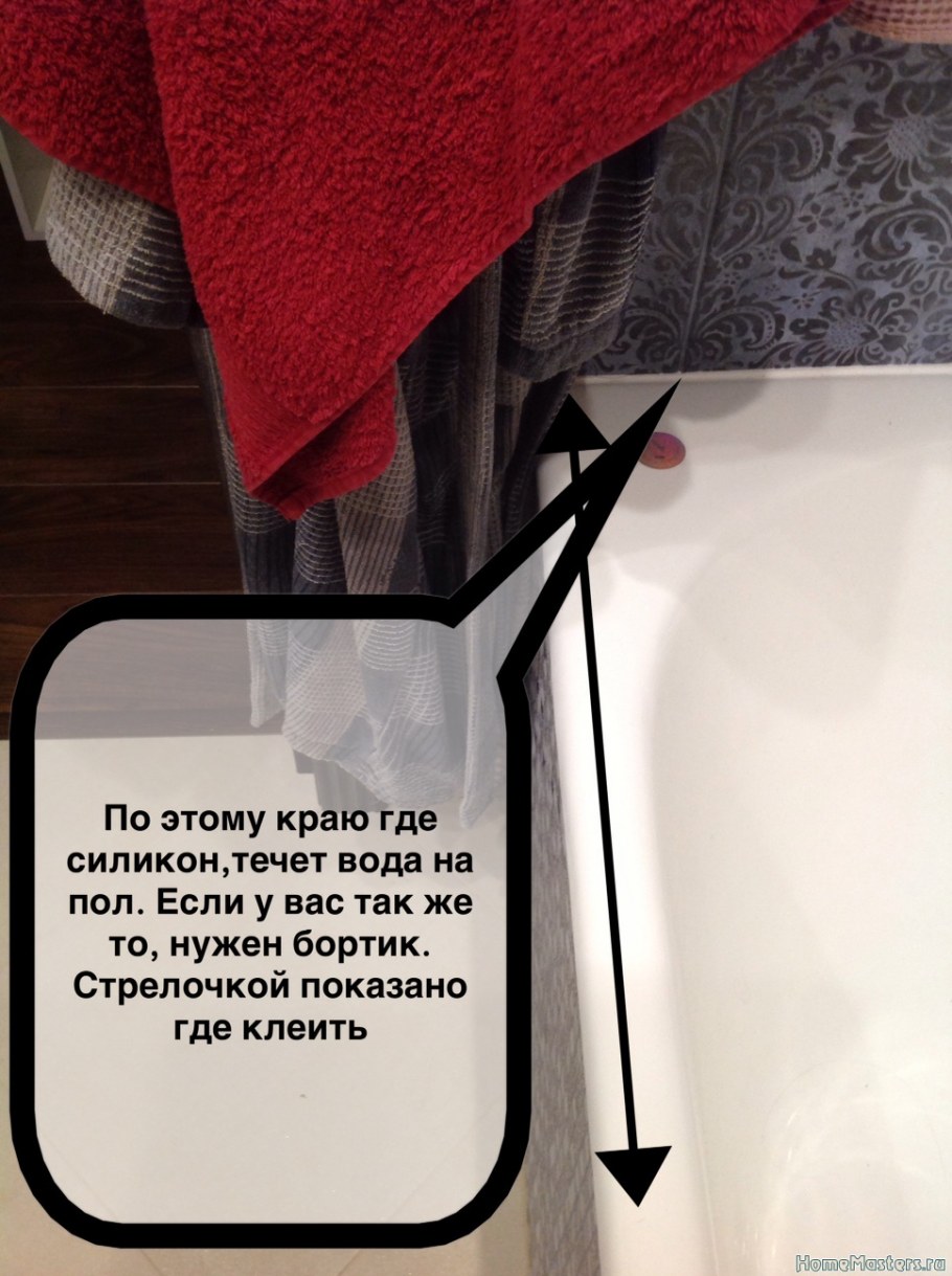 Вода стекает по краю ванны