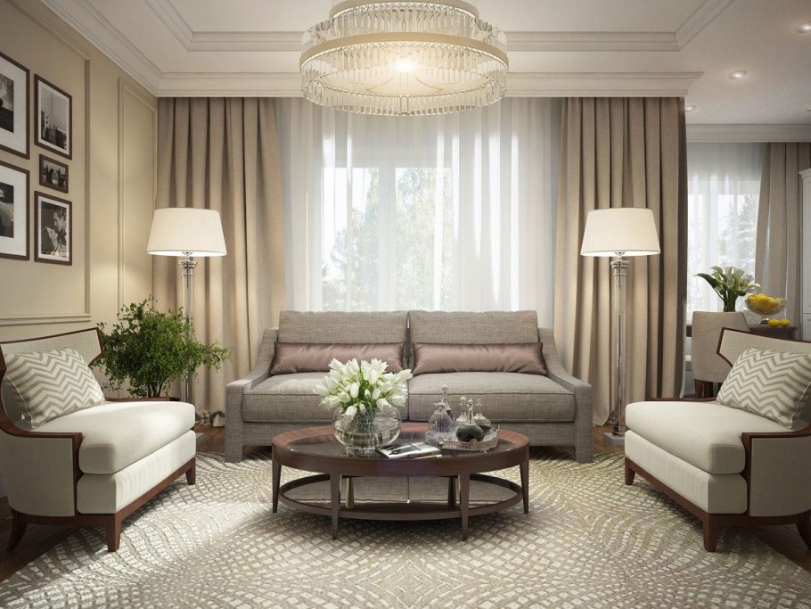 Гостиная Неоклассика беж